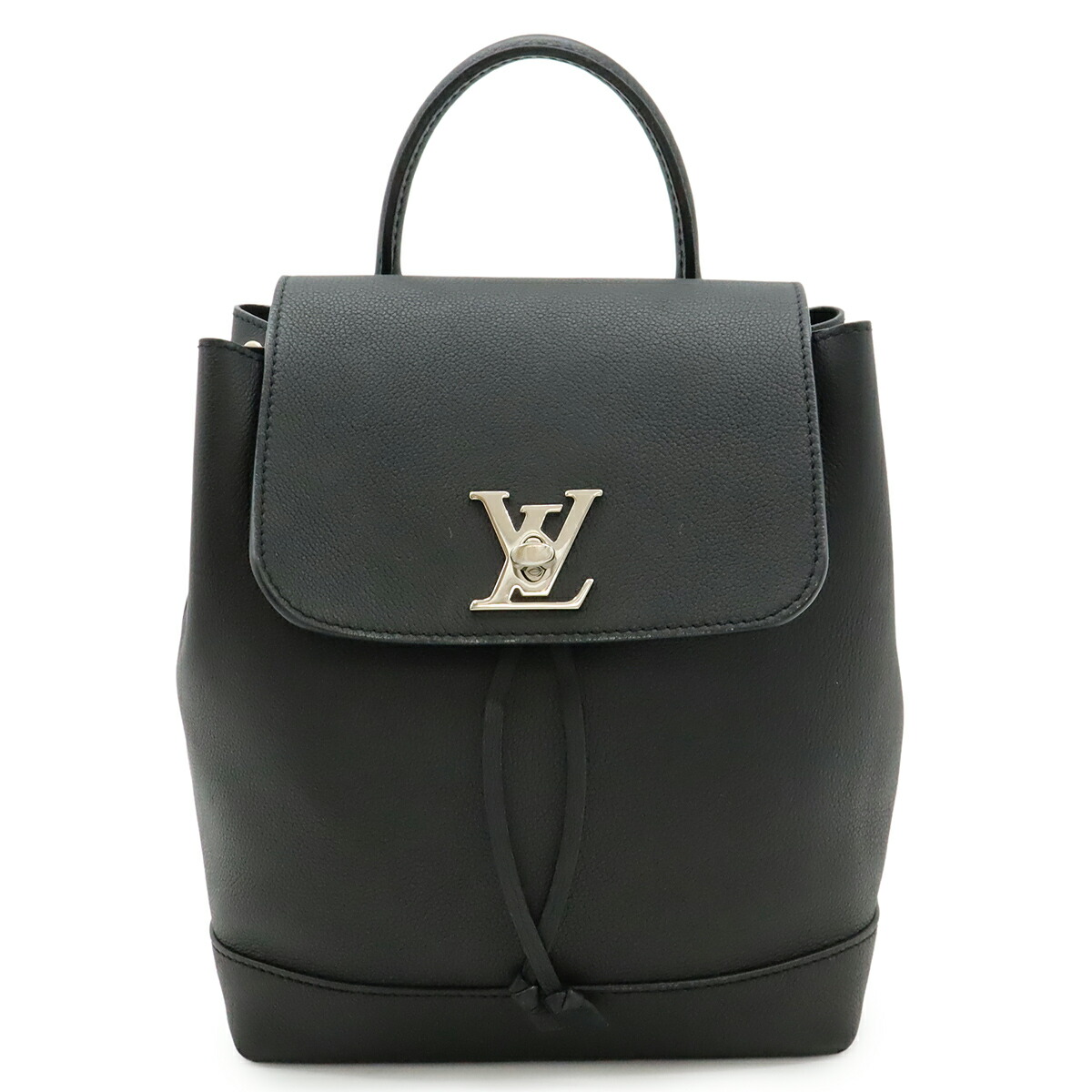 LOUIS VUITTON ルイ ヴィトン ロックミー うしろ側風呂敷き包み 背嚢 曲がること鍵を掛ける カーフレザー ノワール 黒 黒いこと しろがね色金具 M41815 【中古】