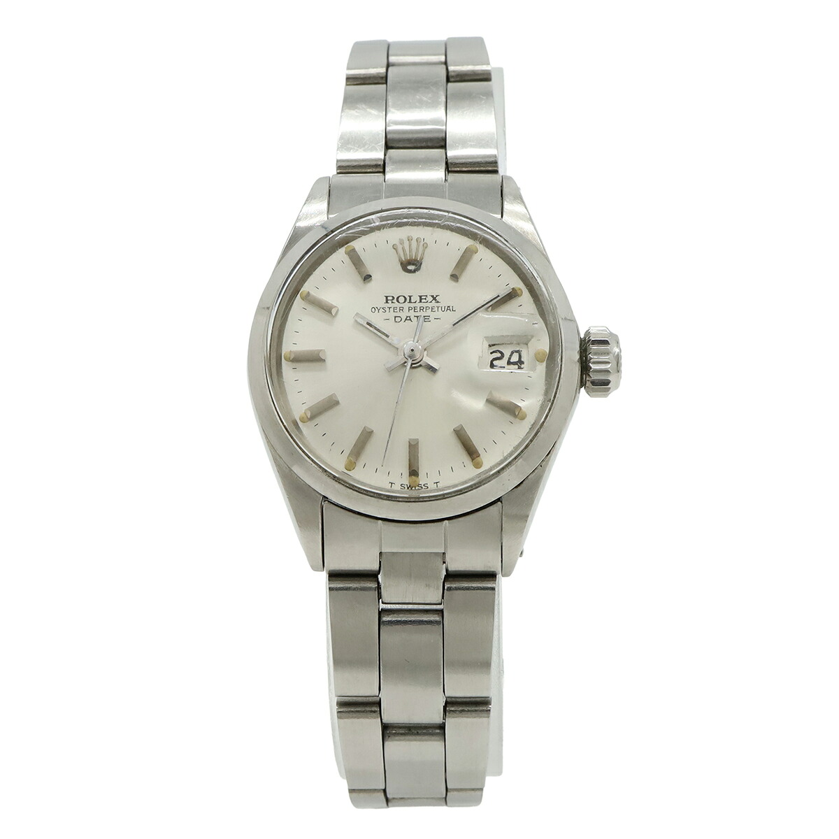 ROLEX ロレックス オイスター パーペチュアル デイト シルバー文字盤 アンティーク SS レディース AT オートマ 腕時計 28番 6516 【中古】｜Blumin 店