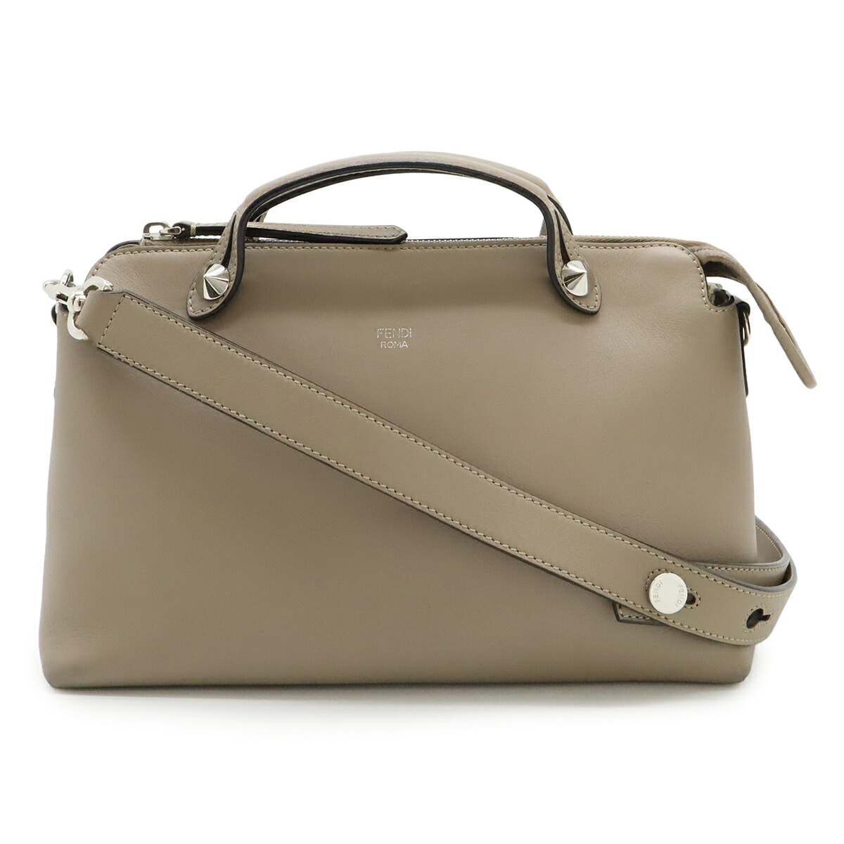 FENDI フェンディ BY THE WAY バイザウェイ 並み並み ハンドバック 2WAY ショルダーバッグ なめし革 グレージュ しろがね色金具 8BL146 【中古】