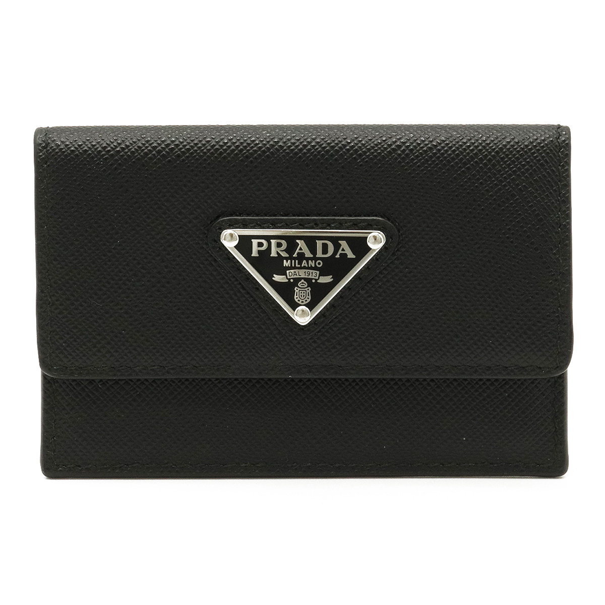 パターン PRADA プラダ サフィアーノ カードケース シルバー金具