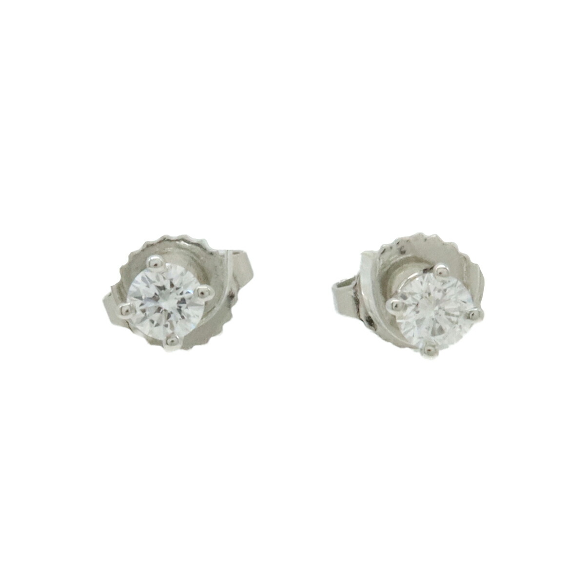 TIFFANY&Co. ティファニー ソリティア ダイヤモンド スタッド ピアス Pt950 プラチナ ダイヤモンド 【中古】