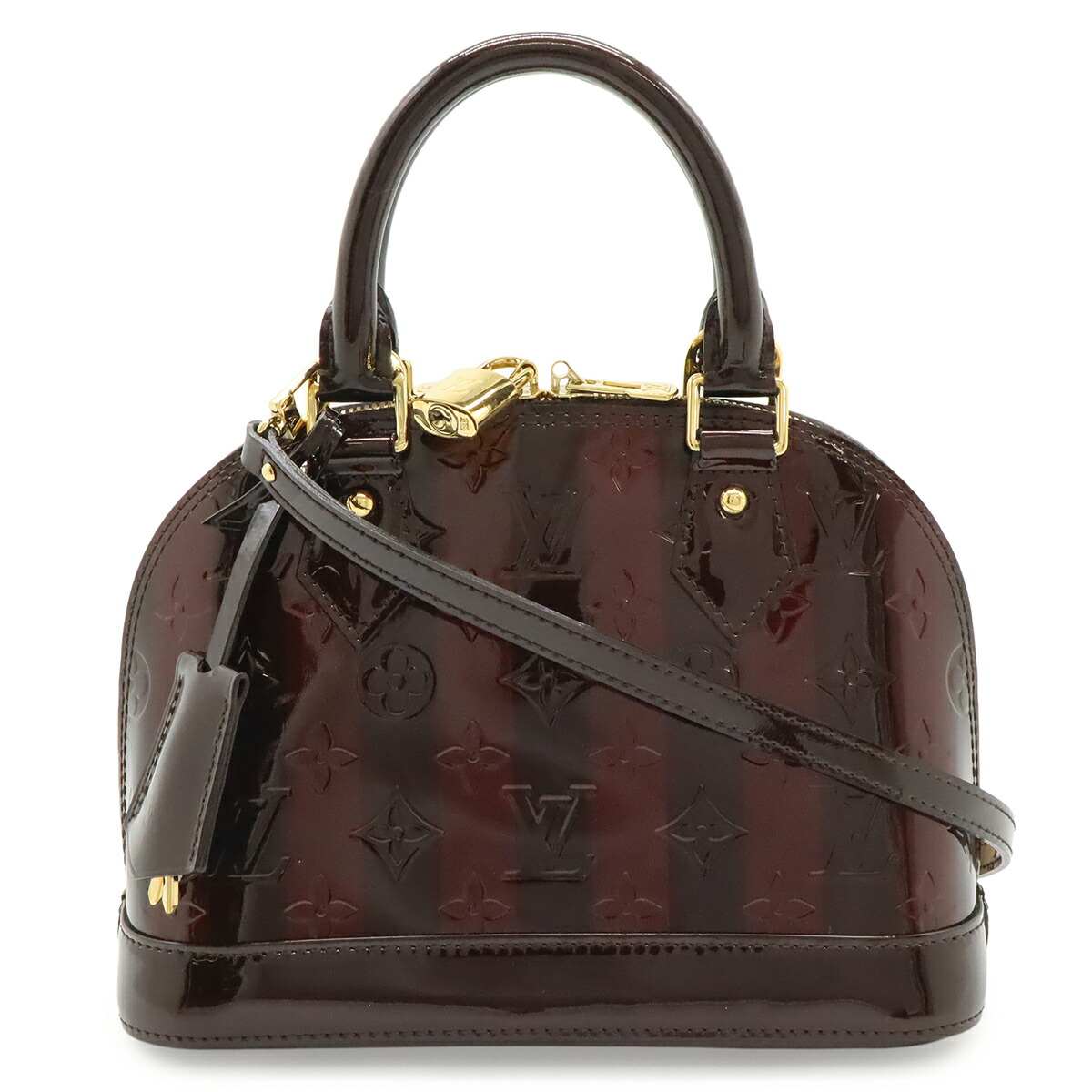 LOUIS VUITTON ルイ ヴィトン モノグラムヴェルニ レイユール アルマBB ハンドバック 2WAY ショルダーバッグ アマラント バレンタイン制限事項 M91700 【中古】