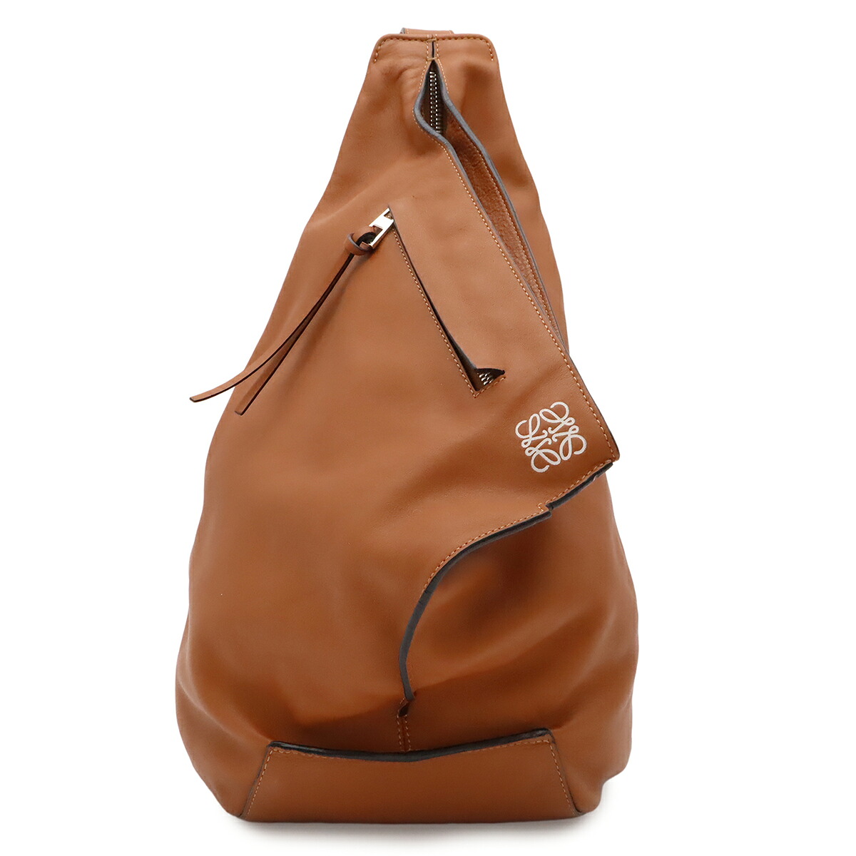 LOEWE ロエベ アントン スモール バックパック ボディバッグ ショルダーバッグ ワンショルダー レザー ブラウン 茶 307.10.L72 【中古】|Blumin 店