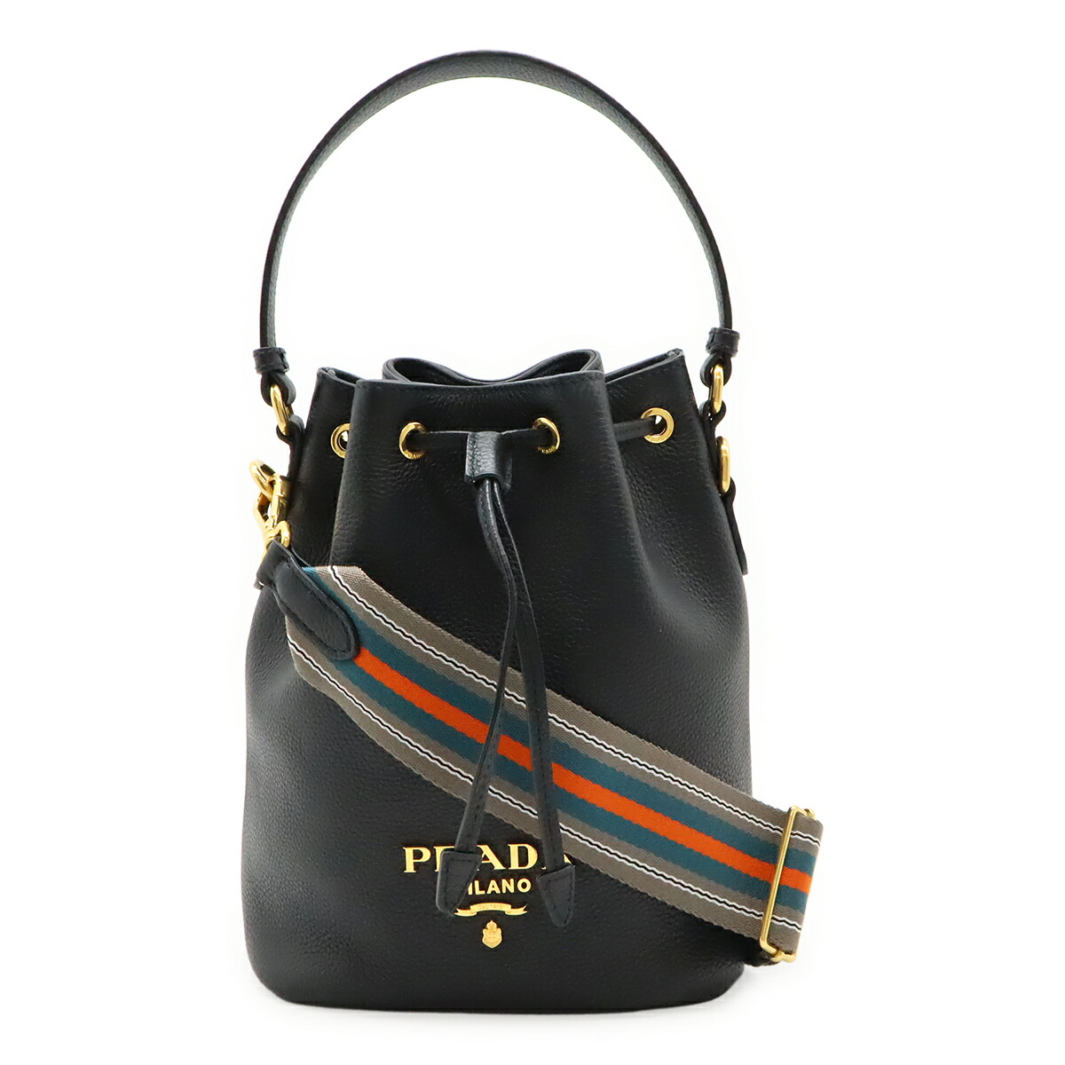 PRADA　ナイロン　巾着バッグ　ハンドバッグ PRADA プラダ ブランドロゴ ナイロン 巾着 ショルダー