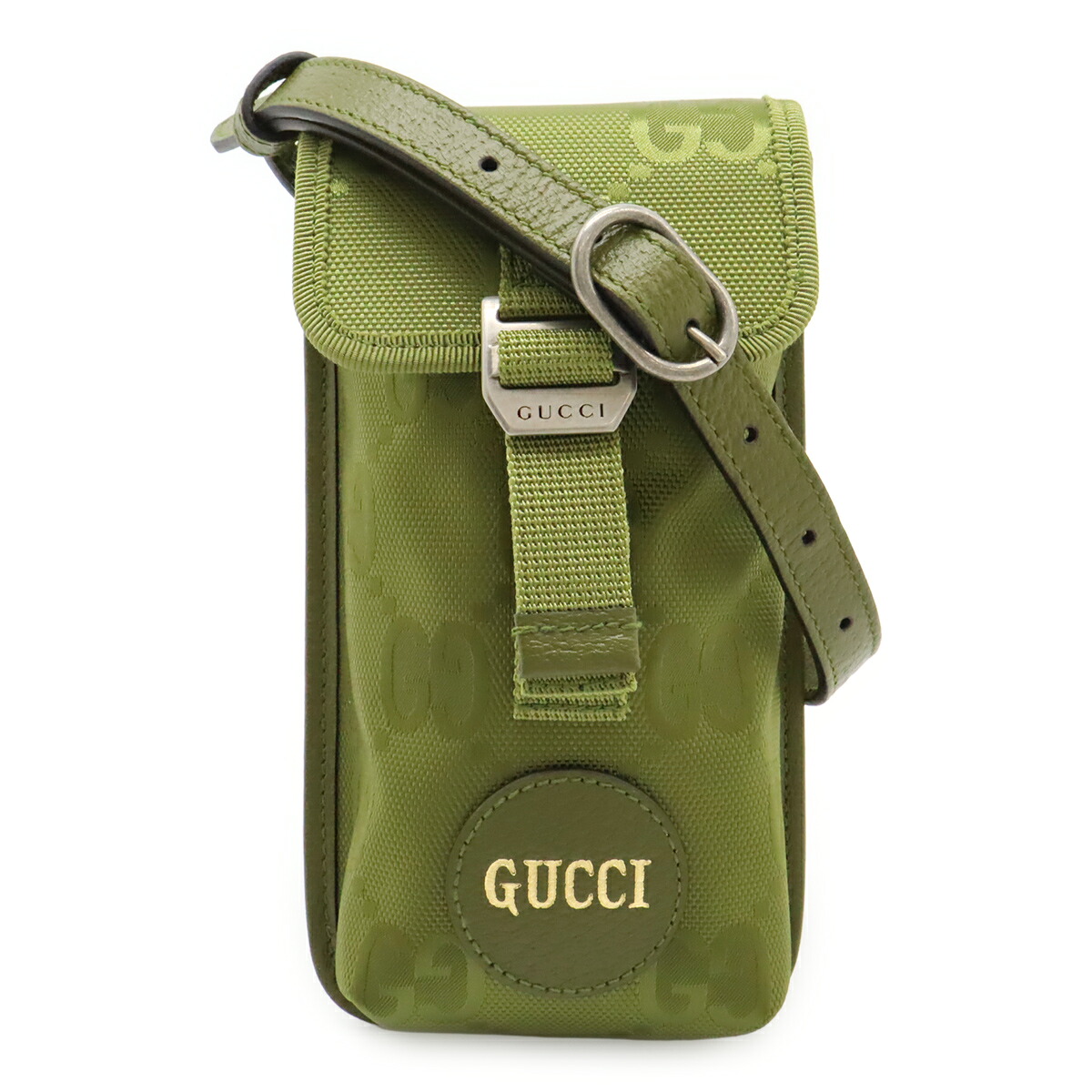GUCCI グッチ Gucci Off The Grid グッチ オフ ザ グリッド ショルダーバッグ スマホショルダー ナイロンキャンバス レザー カーキグリーン 696018 【中古】