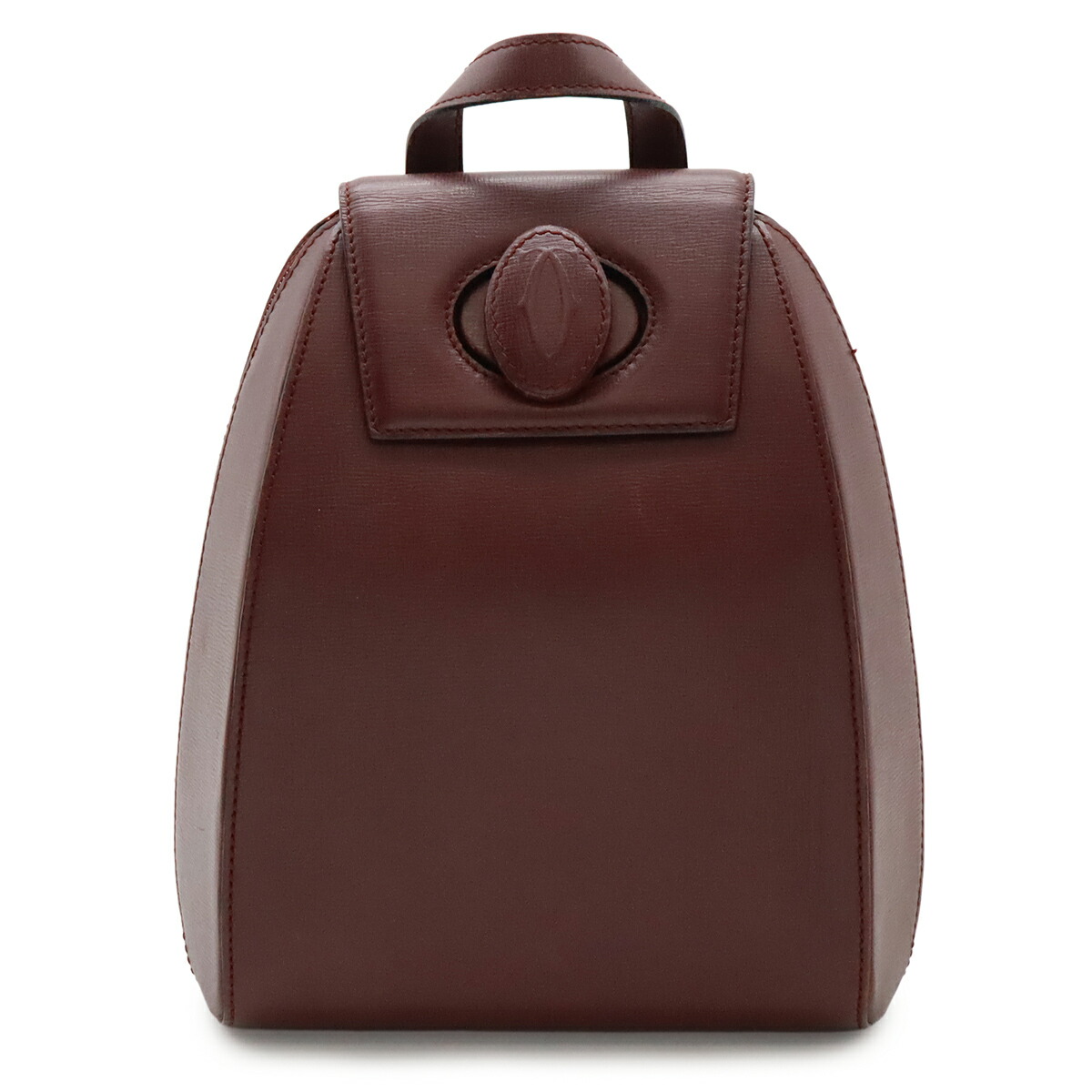 Cartier カルティエ マスト バックパック リュックサック レザー ボルドー ゴールド金具 L1000215 【中古】