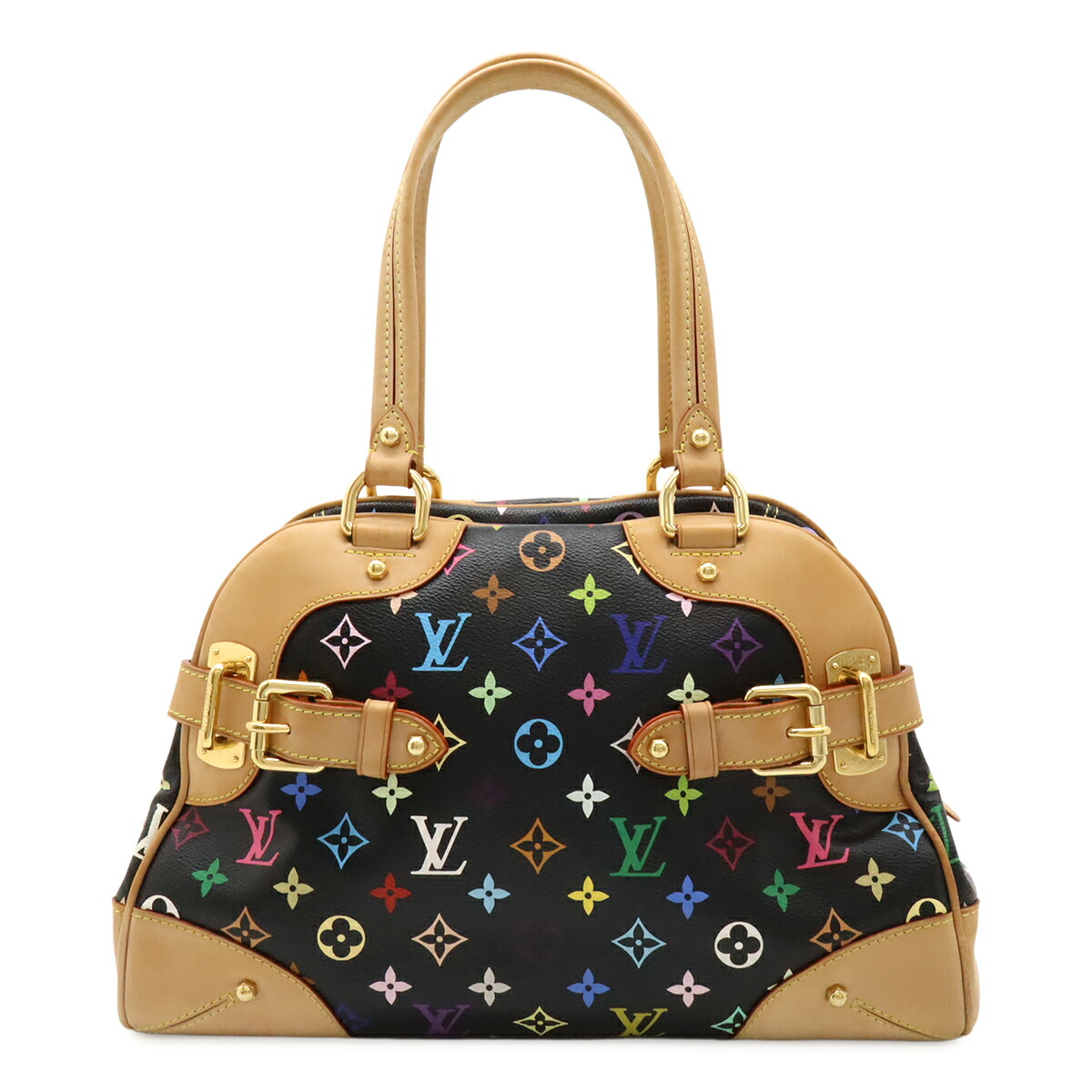 LOUIS VUITTON ルイ ヴィトン モノグラムマルチカラー クラウディア ハンドバッグ ショルダーバッグ 肩掛け ノワール 黒 ブラック M40194 【中古】