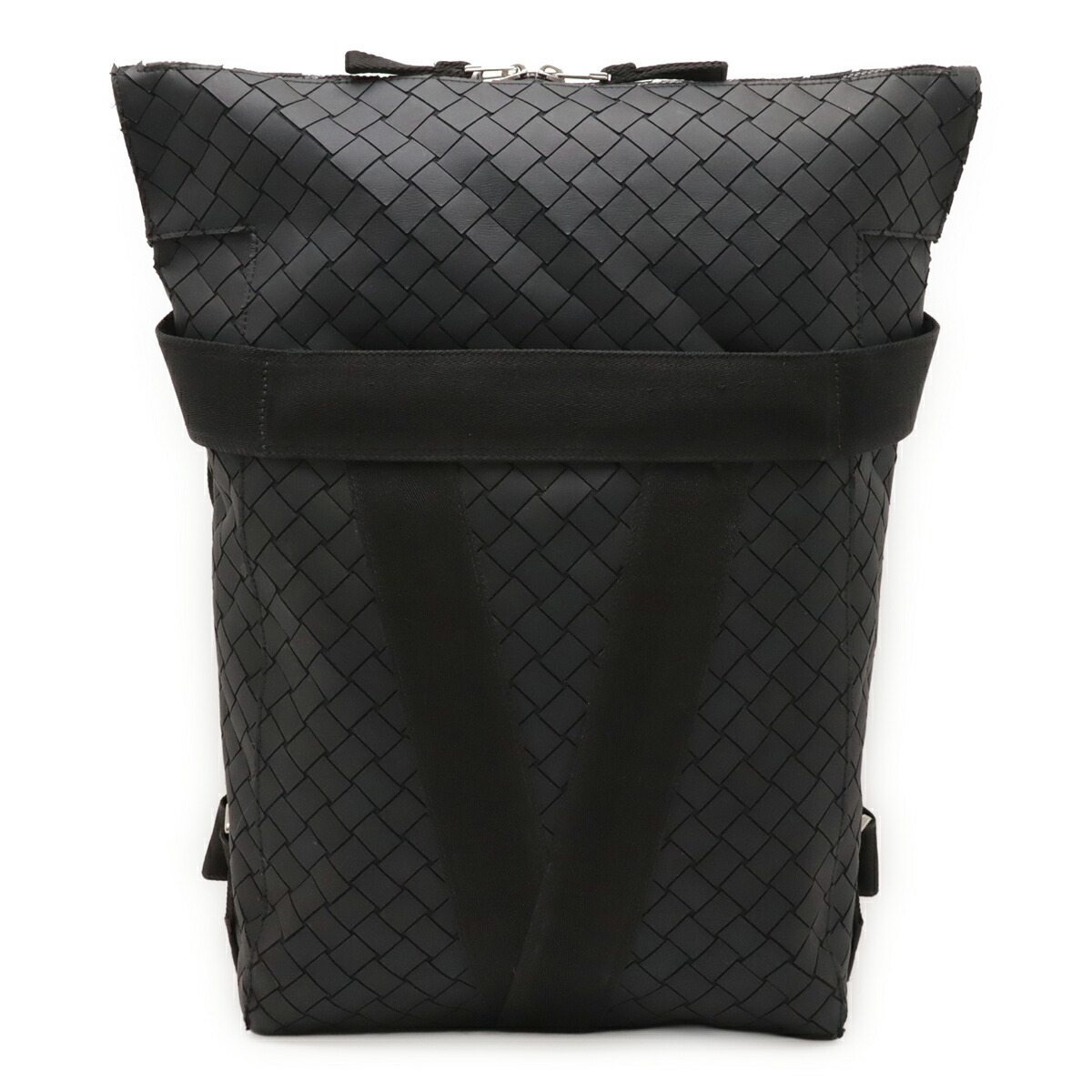 BOTTEGA VENETA ボッテガヴェネタ ボッテガベネタ イントレチャート ニューラバー バックパック リュックサック ブラック 黒 652004 【中古】
