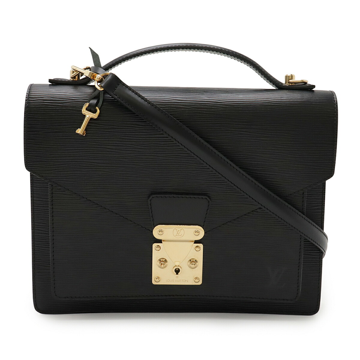 高級　ルイヴィトン　エピ　モンソー　2way ショルダーバッグ　ハンドバッグ　黒 22590938_1.jpg