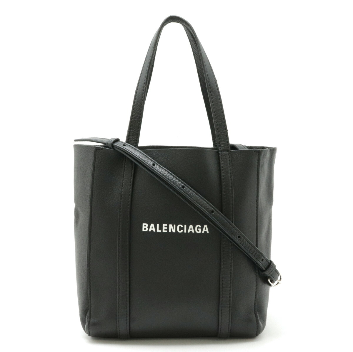 楽天市場】【バッグ】BALENCIAGA バレンシアガ エブリデイ トート XS ロゴ トートバッグ 2WAY ショルダーバッグ 斜め掛け レザー  ブラック 黒 ポーチ付き 489813 【中古】 : Blumin 楽天市場店