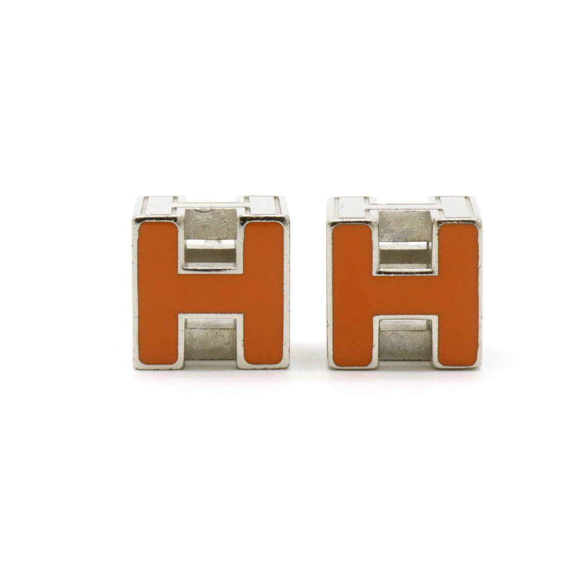 楽天市場】【送料無料】【中古】 HERMES エルメス ピアス Hキューブ