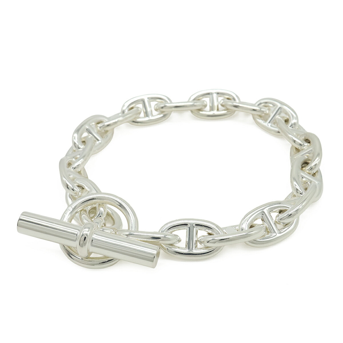 HERMES エルメス シェーヌダンクル 腕輪 MM 18一こま 銀925 SV925 しろがね色 【中古】