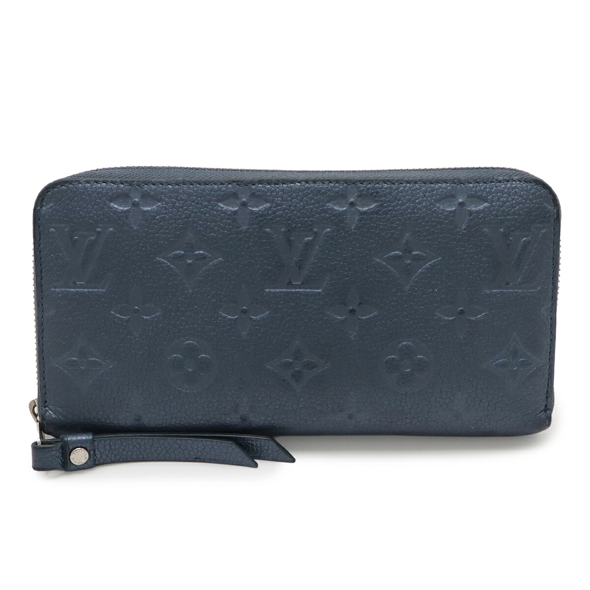 LOUIS VUITTON ルイ ヴィトン モノグラムアンプラント ジッピーウォレット ラウンドジッパー 長紙入れ パール産業 ネイビーブルー M80958 【中古】
