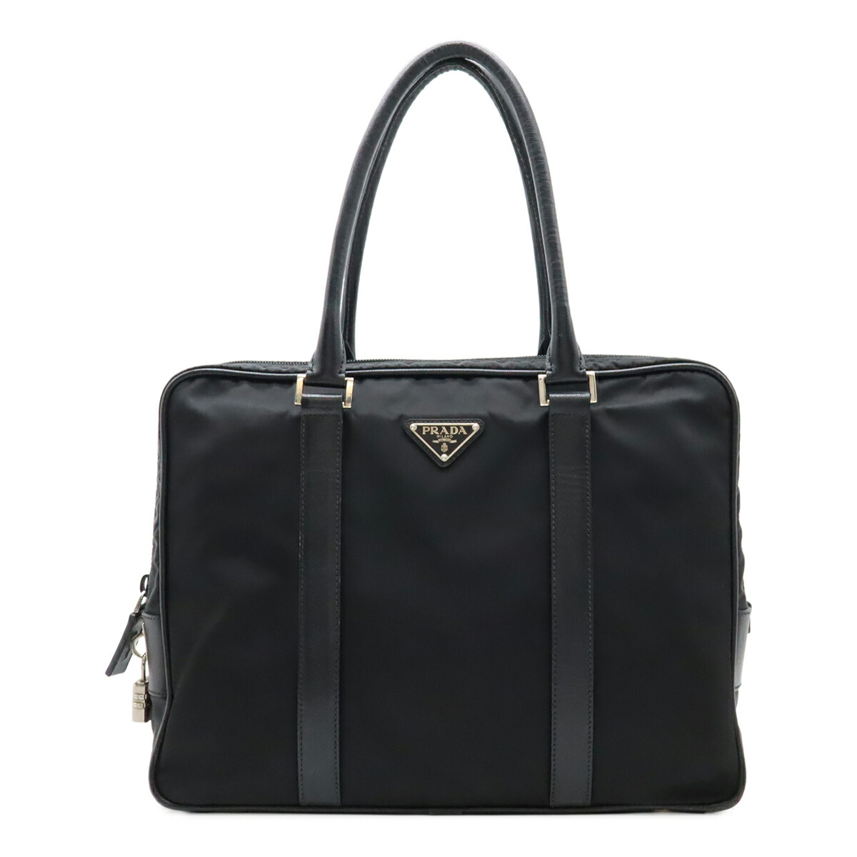 プラダ　PRADA　ビジネスバッグ　ブリーフケース　ブラック　黒　中古 プラダブリーフケース 黒 メンズ ビジネスバッグ PRADA 中古