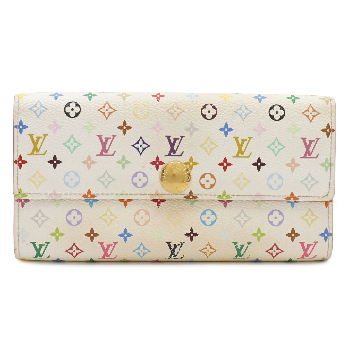 LOUIS VUITTON ルイ ヴィトン モノグラムマルチカラー ポルトフォイユ サラ 2つ折長財布 二つ折り長財布 ブロン 白 ホワイト リッチ ピンク M93744 【中古】|Blumin 店
