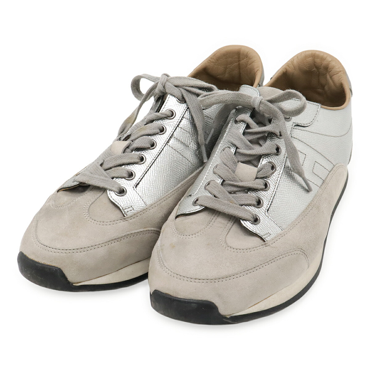 極美品✨箱付 エルメス クイック スニーカー ローカット スエード Hロゴ HERMES(エルメス) H logo quick sneakers Hロゴ クイック レザー