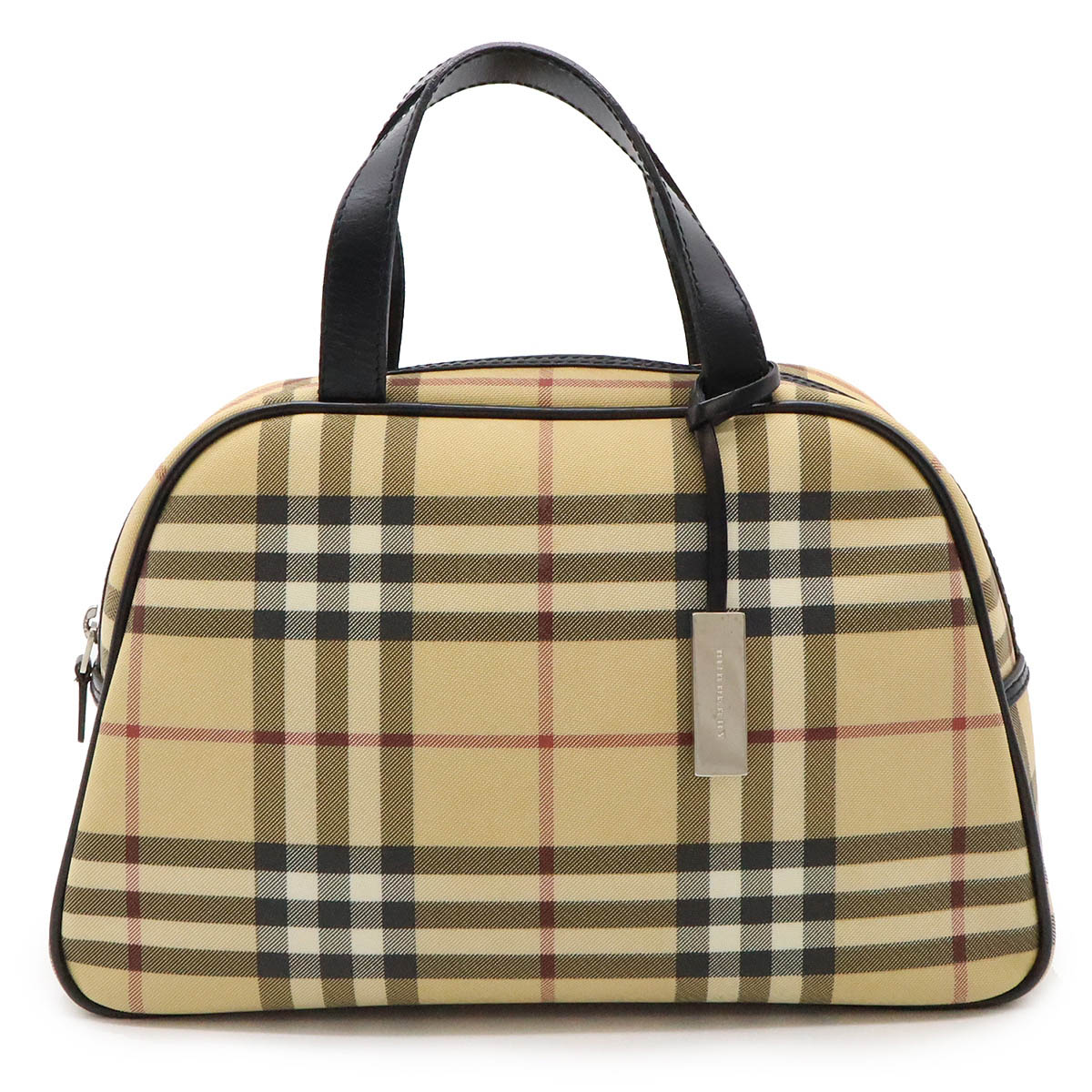 専用バーバリー　ビンテージドラムバッグ ネイビー チェック柄 BURBERRY】バーバリー『TITLE MINI ヴィンテージチェック 2WAY
