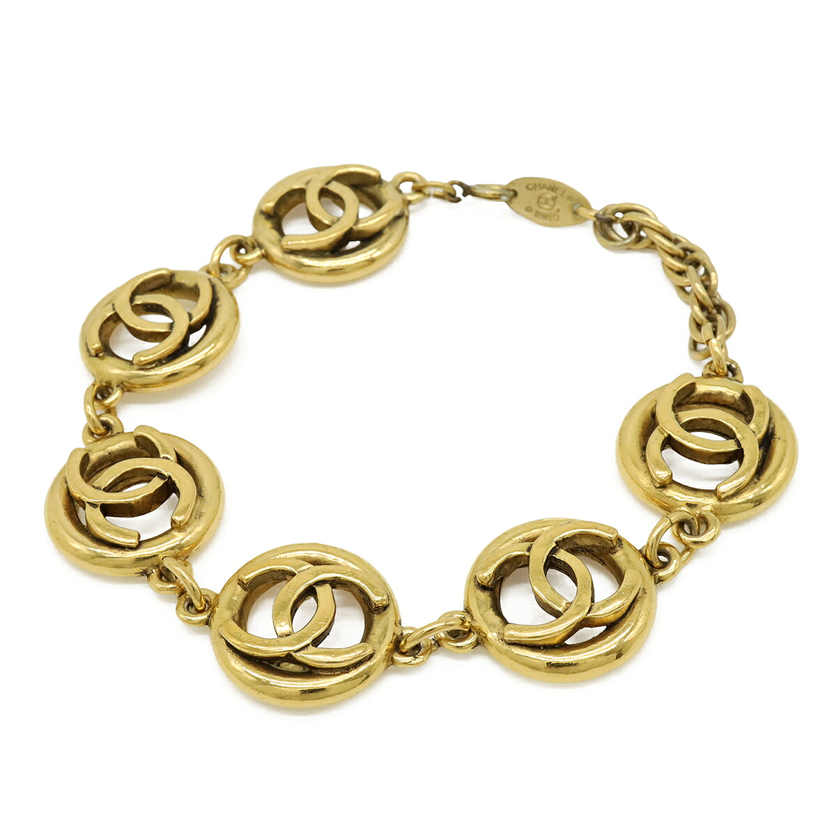 CHANEL シャネル ココマーク サークル チェーン ブレスレット ヴィンテージ GP ゴールド 【中古】|Blumin 店