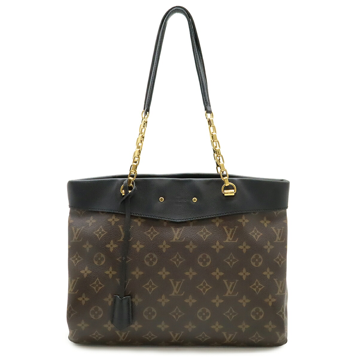 LOUIS VUITTON ルイ ヴィトン モノグラム パラス ショッパー トートバッグ チェーンショルダー ノワール 黒 ブラック M51198 【中古】|Blumin 店