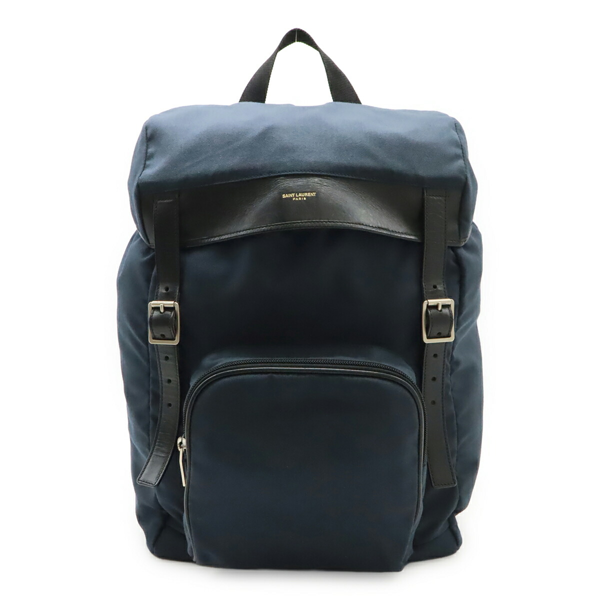 イヴサンローラン　ヴィンテージ　YSL ロゴ リュック レザー ネイビー 109487138_o10.jpg?