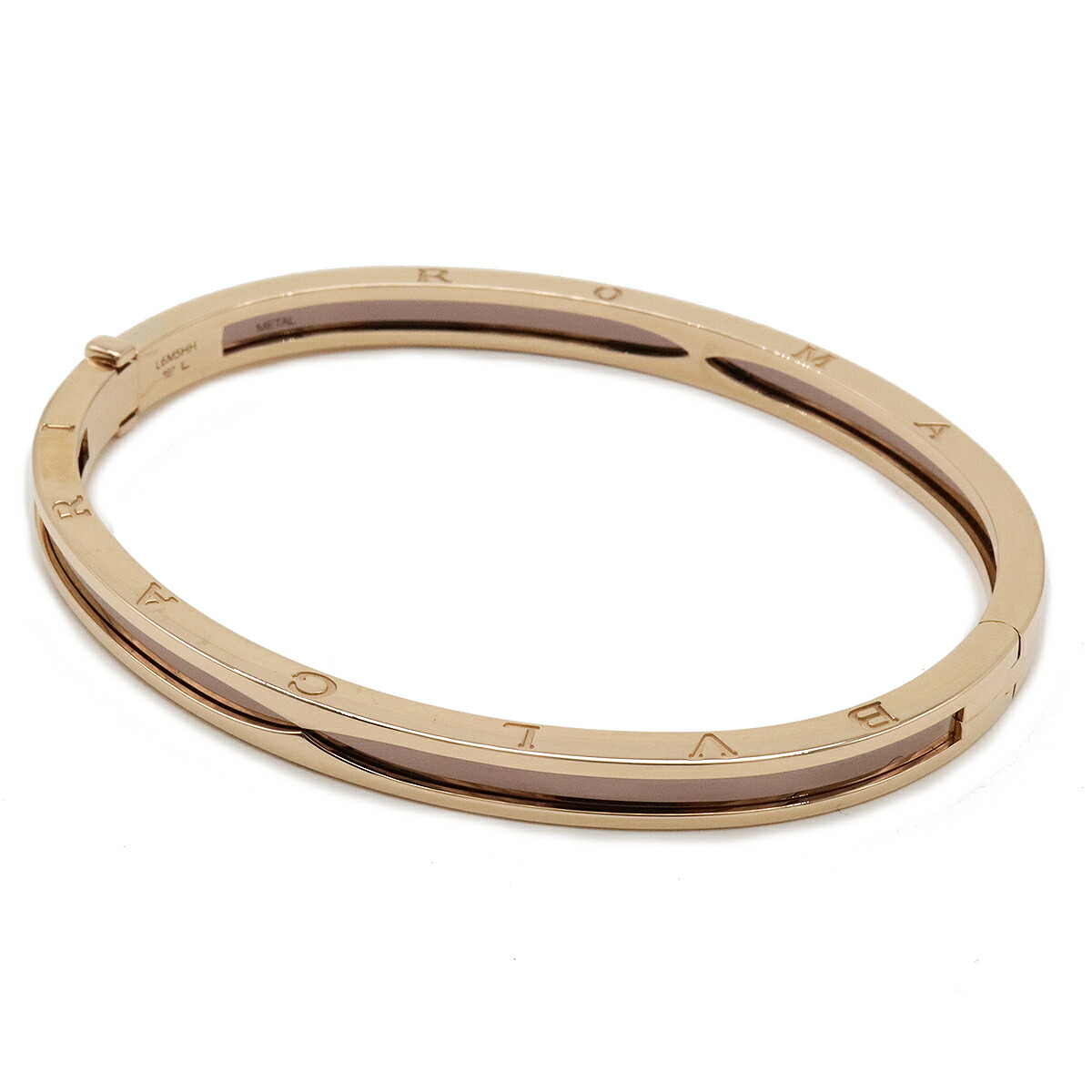 BVLGARI ブルガリ B.zero1 B-zero1 Bzero1 ビーゼロワン バングル ブレスレット K18PG ピンクゴールド ブロンズセラミック #L 【中古】|Blumin 店