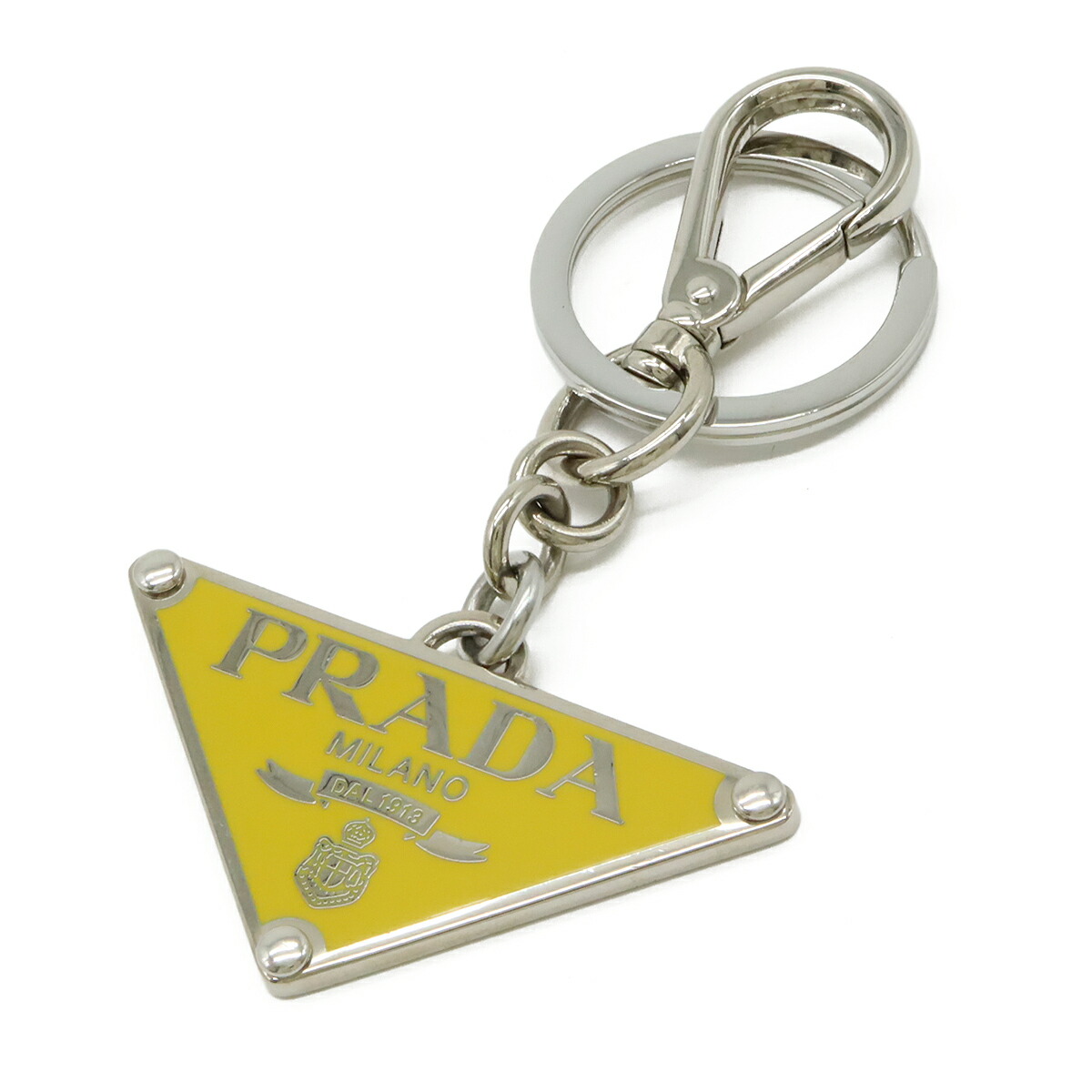 PRADA プラダ ロゴ プレート キーホルダー  バッグチャーム 楽天市場】【未使用品】PRADA プラダ ロゴ プレート