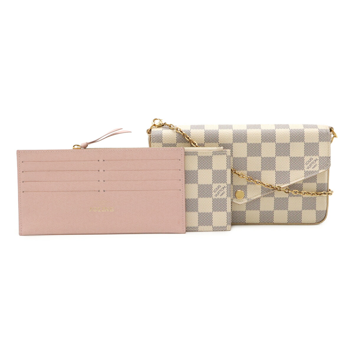 LOUIS VUITTON ルイ ヴィトン ダミエアズール ポシェット フェリシー ショルダーバッグ チェーンバッグ 2WAY クラッチバッグ N63106 【中古】 70,400円
