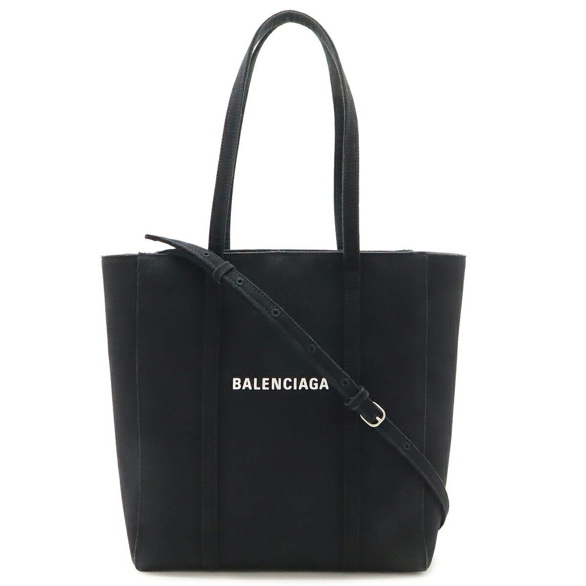 BALENCIAGA バレンシアガ エブリデイ トート XS ロゴ トートバッグ 2WAY ショルダーバッグ 斜め掛け キャンバス ブラック 黒 551810 【中古】|Blumin 店