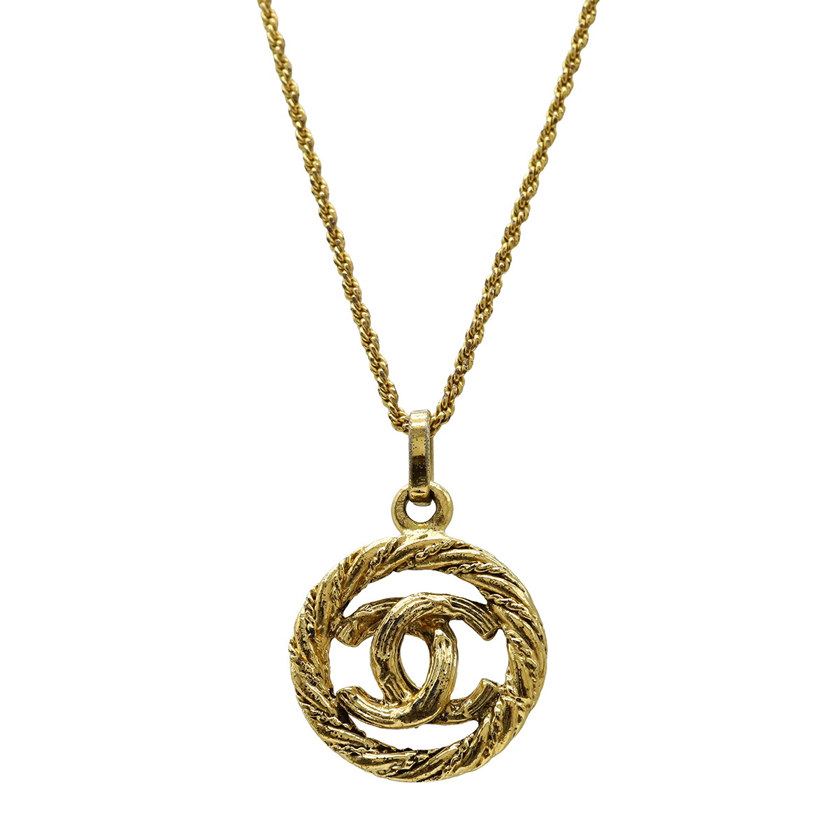 CHANEL シャネル ココマーク サークル ネックレス ペンダント GP ゴールド 【中古】｜Blumin 店