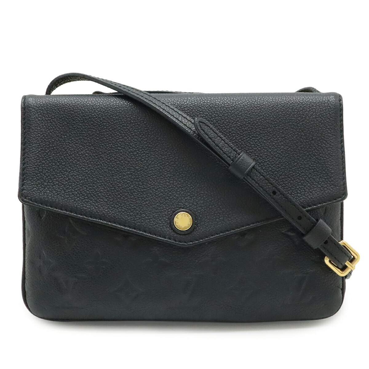 LOUIS VUITTON ルイ ヴィトン モノグラムアンプラント トワイス ショルダーバッグ ポシェット ノワール 黒 ブラック ゴールド金具 M50258 【中古】