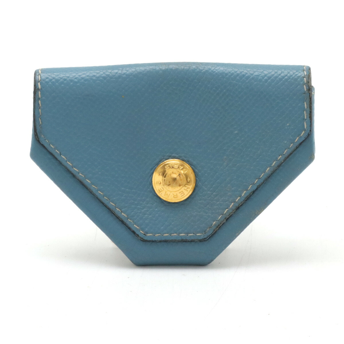 HERMES 水色 レザー コインケース　ルヴァンキャトル 60811_1.jpg