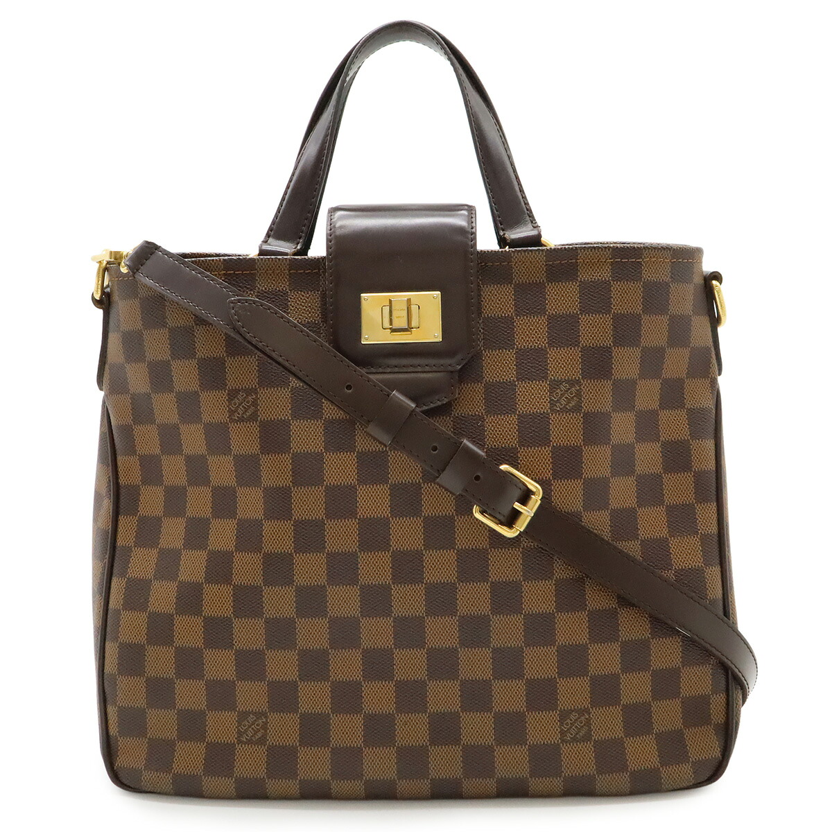 LOUIS VUITTON ルイ ヴィトン ダミエ 河馬 サクラ色木の実 トートバッグ ショルダーバッグ 膝掛け 2WAY ハンドバック N41177 【中古】