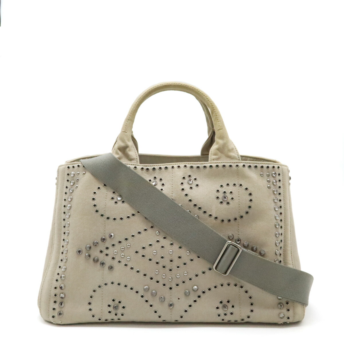 楽天市場】【バッグ】PRADA プラダ CANAPA カナパビジュー
