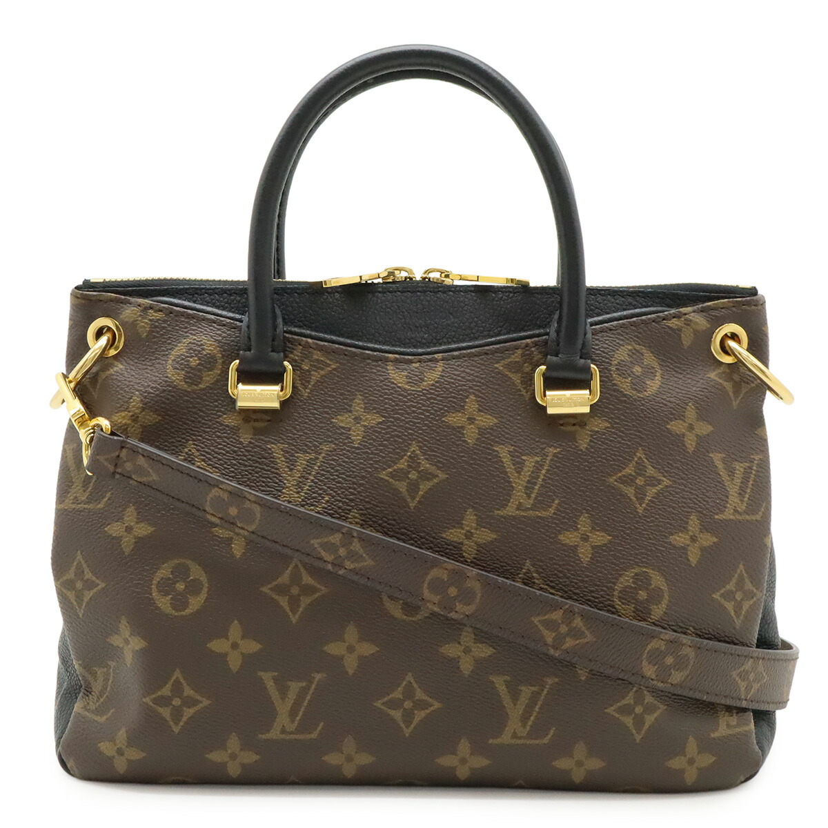 LOUIS VUITTON ルイ ヴィトン モノグラム パラスBB ハンドバック 2WAY ショルダーバッグ 曲がった掛け なめし革 ノワール 黒 黒いこと M42960 【中古】