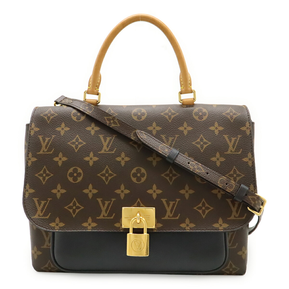 LOUIS VUITTON ルイ ヴィトン モノグラム マリニャン ハンドバック 2WAY ショルダーバッグ 曲がった掛け なめし革 ノワール 黒 黒いこと M44259 【中古】