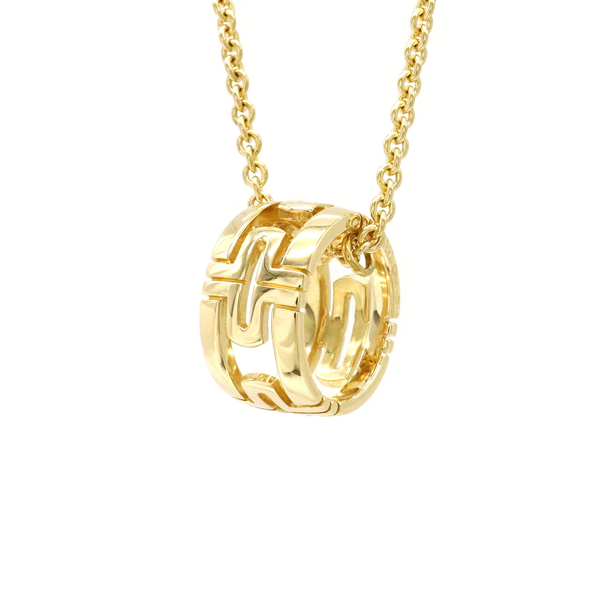 BVLGARI ブルガリ パレンテシ オープンワーク ネックレス ペンダント K18YG 750YG イエローゴールド 【中古】｜Blumin 店 174,000円