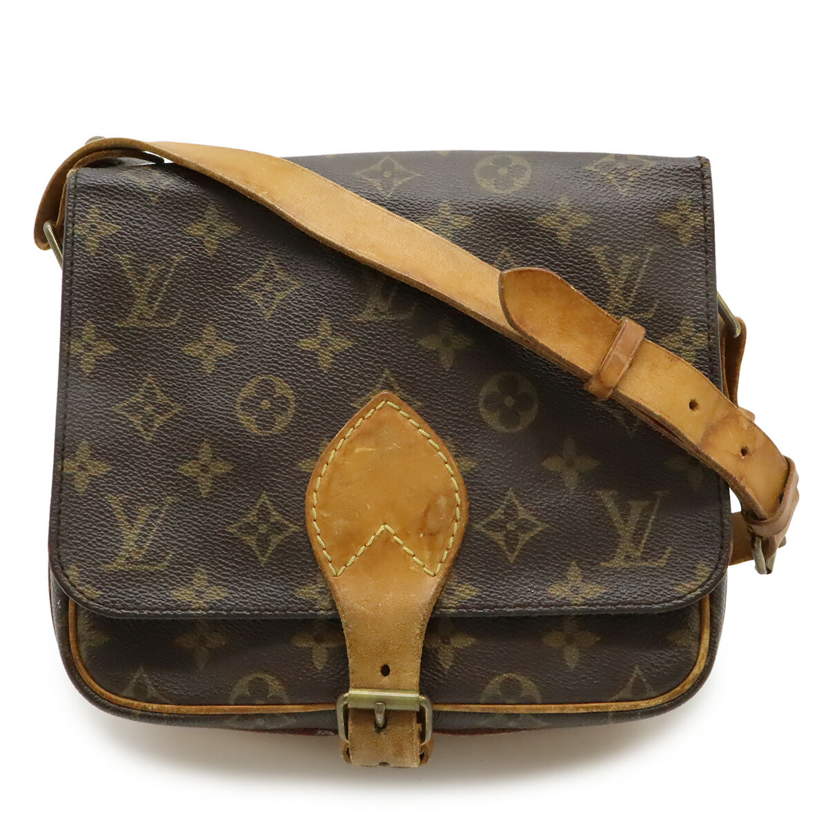 LOUIS VUITTON ルイ ヴィトン モノグラム カルトシエール22 ショルダーバッグ ポシェット 曲がった掛け M51253 【中古】