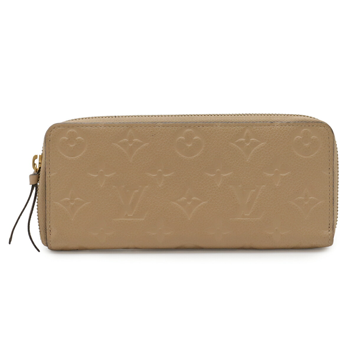 LOUIS VUITTON ルイ ヴィトン モノグラムアンプラント ポルトフォイユ クレマンス ラウンドジッパー 長紙入れ デュンヌ ベージュ M60173 【中古】