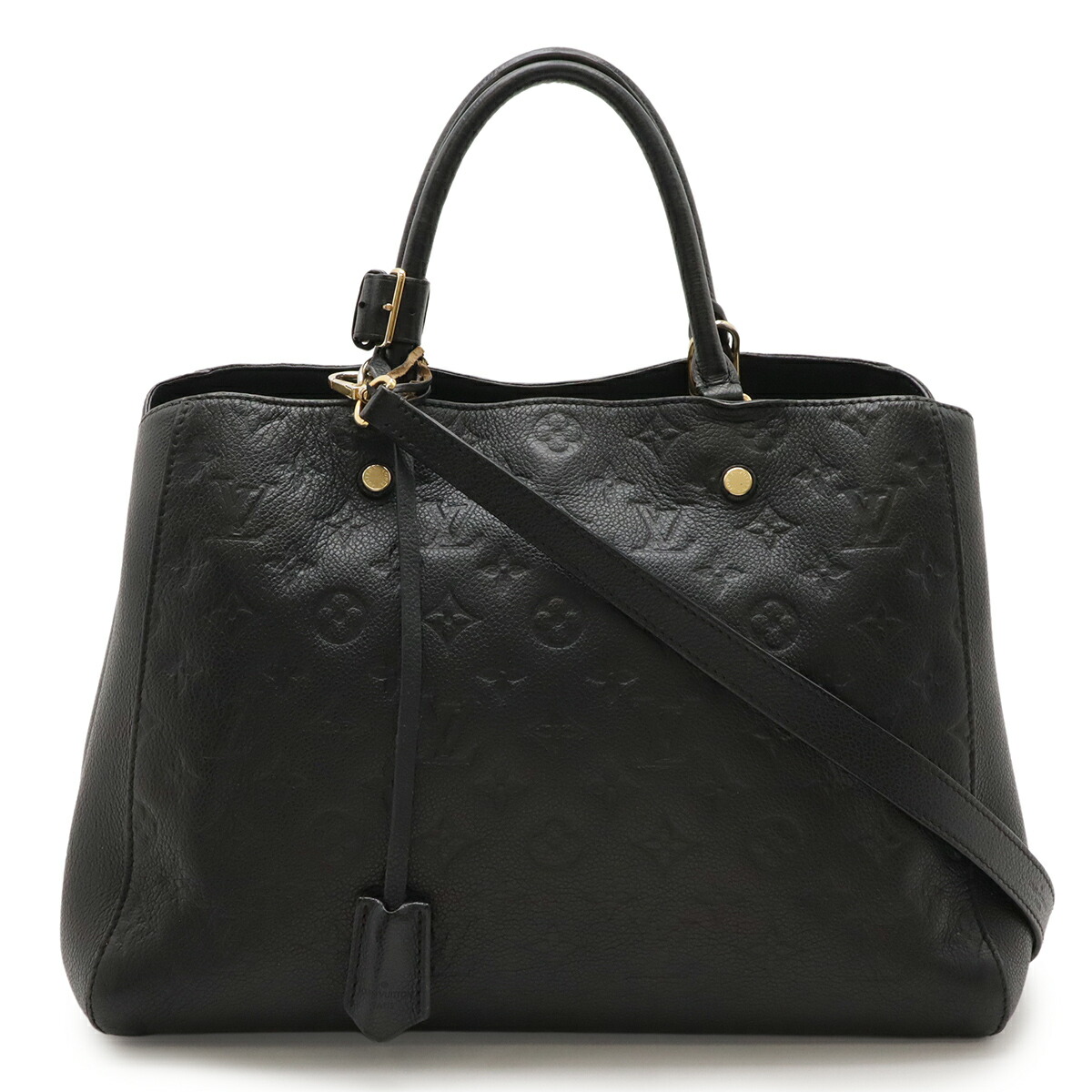 LOUIS VUITTON ルイ ヴィトン モノグラムアンプラント モンテーニュGM ハンドバック トートバッグ 2WAY ショルダーバッグ ノワール 黒いこと M41069 【中古】