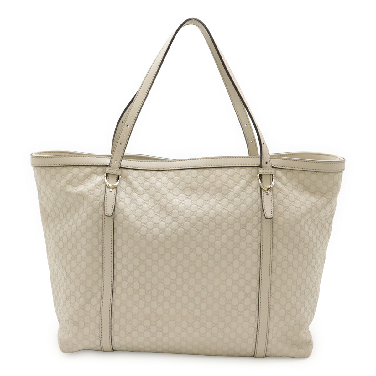 【極美品】グッチ　レザー　シマ　GG マイクロGG トートバッグ　ゴールド金具 極美品】グッチ レザー シマ GG マイクロGG トートバッグ ゴールド金具