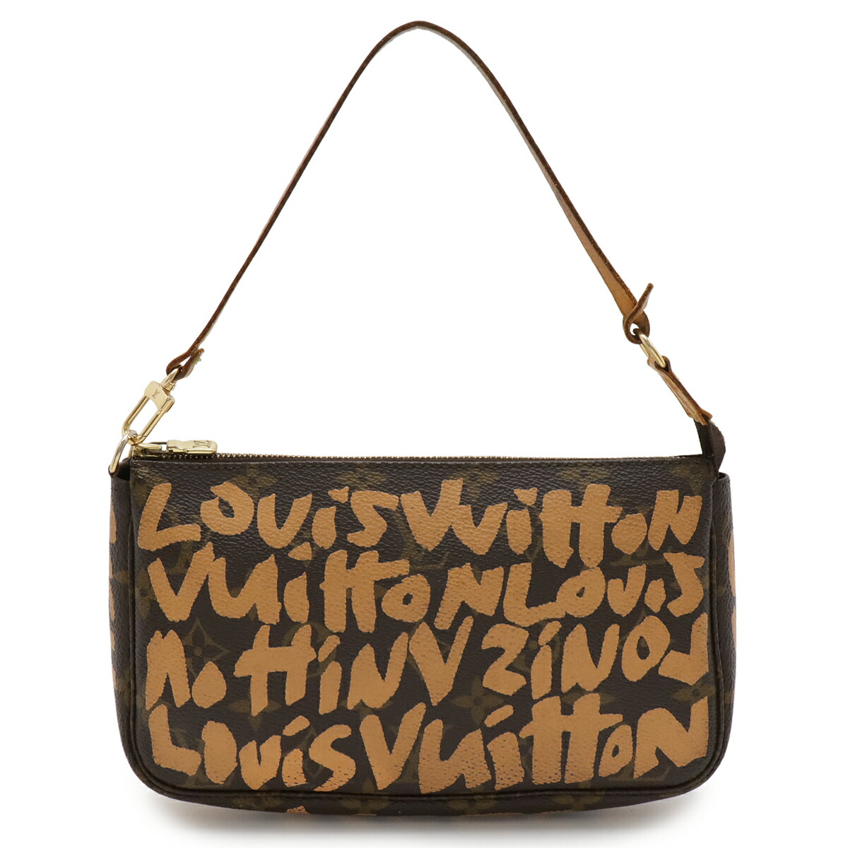 LOUIS VUITTON ルイ ヴィトン モノグラムグラフィティ ポシェット アクセソワール 佩び物車寄せ ハンドバック 桃 M92193 【中古】