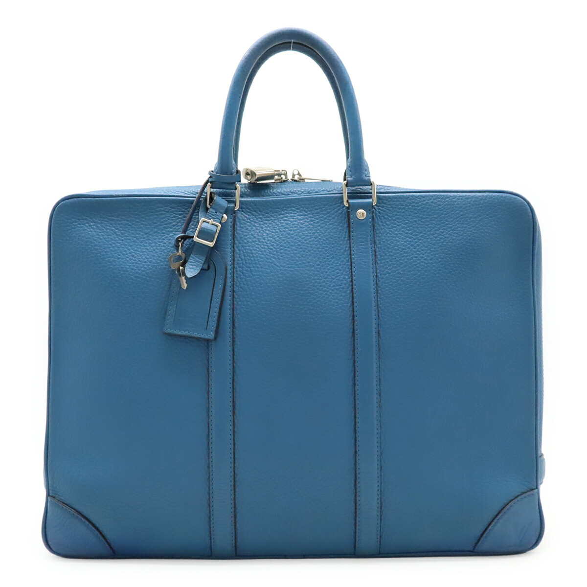 LOUIS VUITTON ルイ ヴィトン PDV ポルトドキュマン ヴォワヤージュ ブリーフ容れもの 商行為御徒面子 書きもの袋 なめし革 青碧 青 M56000 【中古】