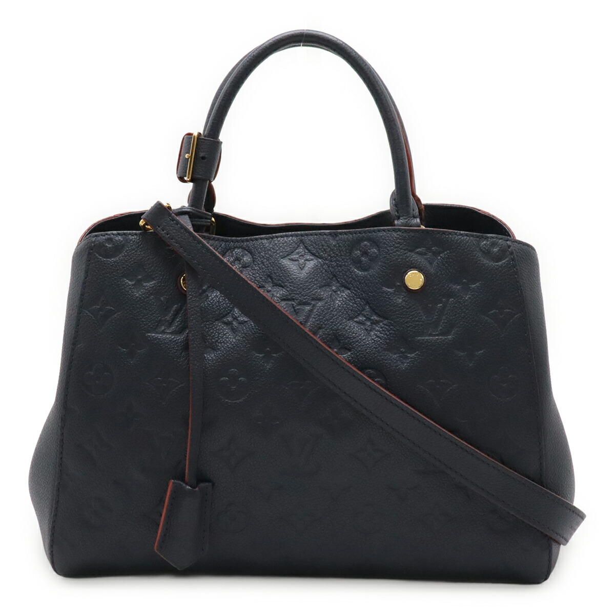 LOUIS VUITTON ルイ ヴィトン モノグラムアンプラント モンテーニュMM ハンドバック 2WAY ショルダーバッグ マリーヌルージュ 紺 M42746 【中古】