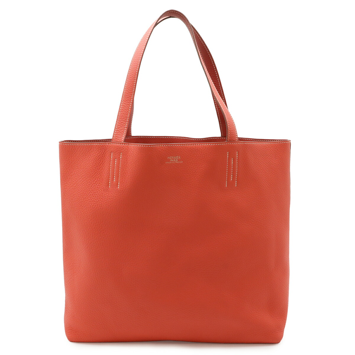 HERMES エルメス ドゥブルセンス36 トートバッグ ショルダーバッグ リバーシブル トリヨンクレマンス ブーゲンビリア レッド □Q刻印 【中古】