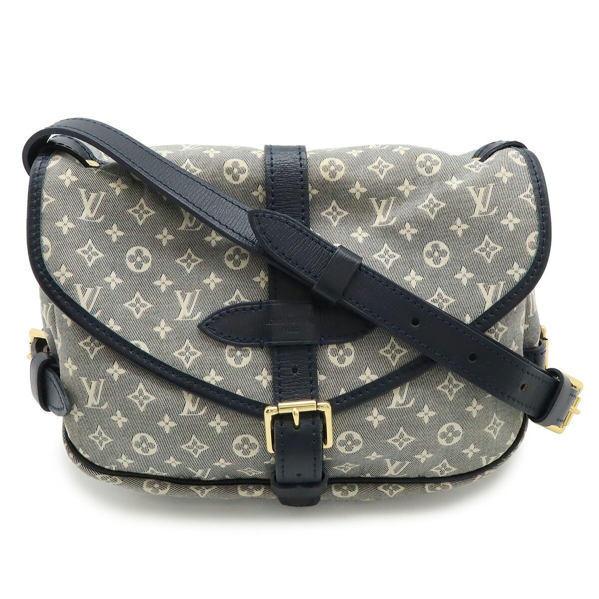 LOUIS VUITTON ルイ ヴィトン モノグラムイディール ソミュールPM ショルダーバッグ 斜め掛け キャンバス レザー アンクル ブルー M40666 【中古】|Blumin 店