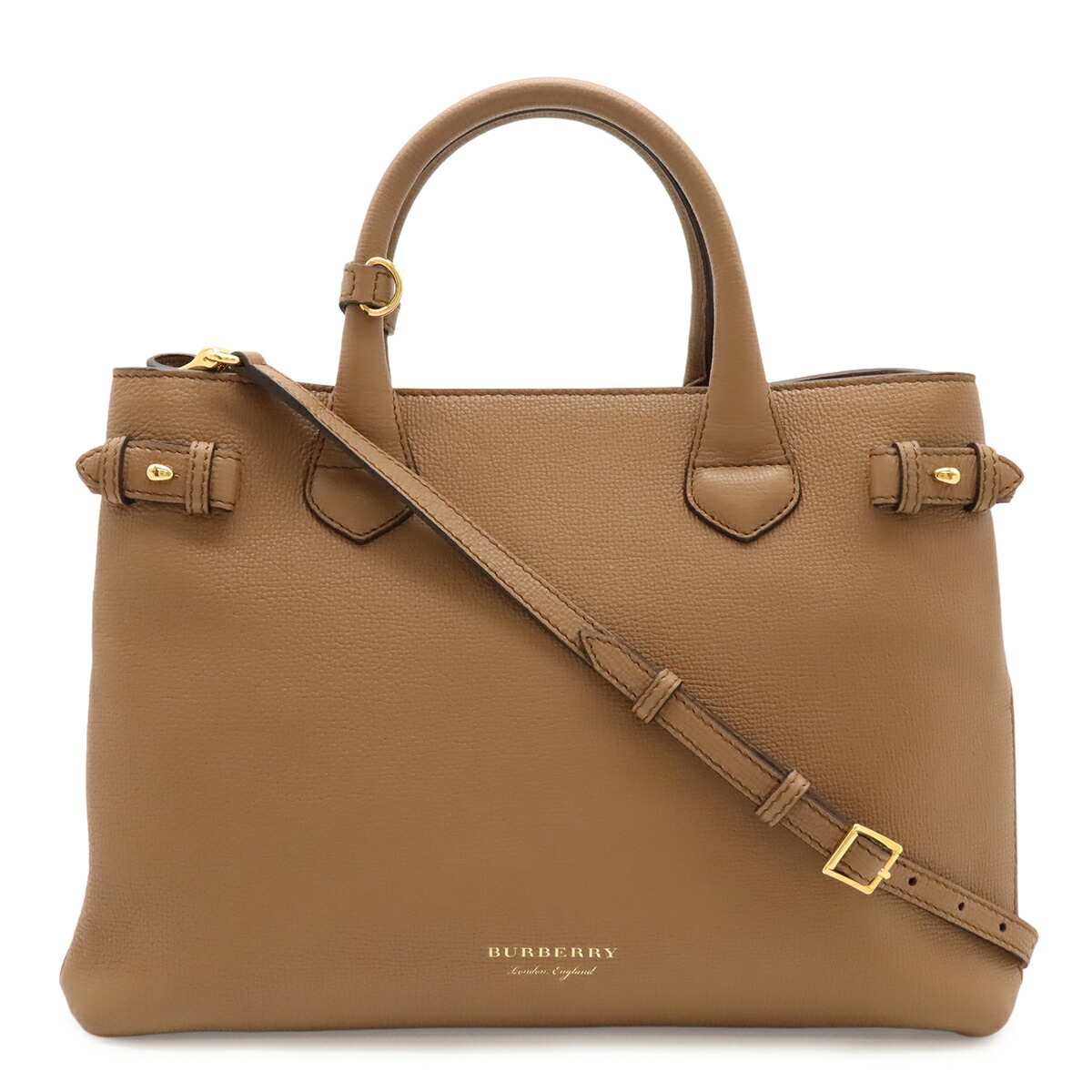 BURBERRY バーバリー 棲み家読み合わせる ノバチェック ハンドバック 2WAY ショルダーバッグ  曲がった掛け モカ 点火装置赤銅色 茶 ゴールド金具 【中古】
