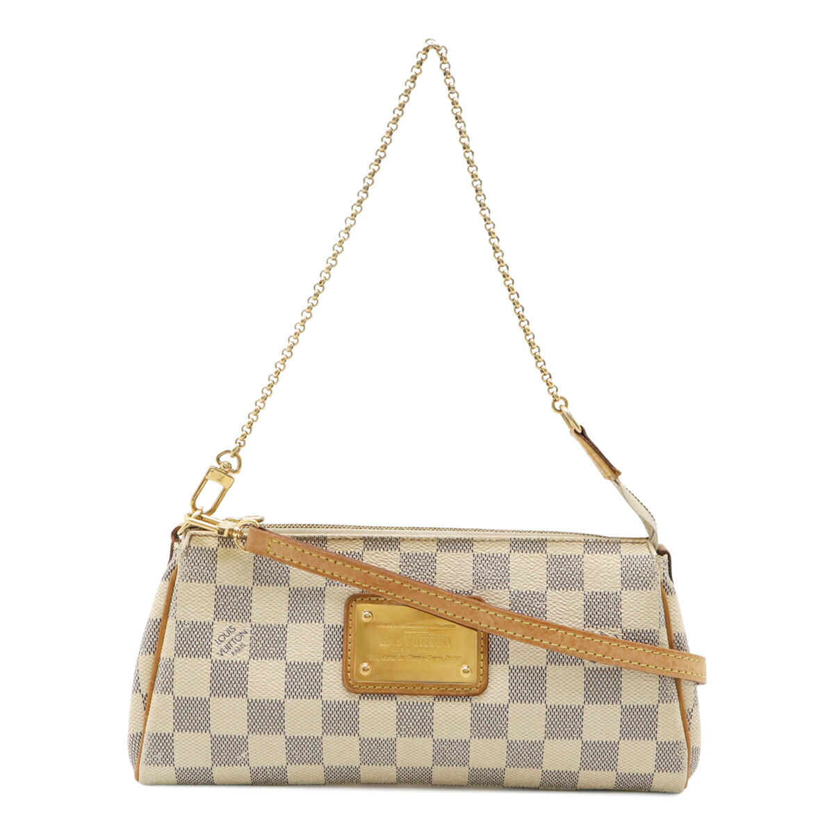 LOUIS VUITTON ルイ ヴィトン ダミエアズール エヴァ 佩び物車寄せ チェーン店御徒面子 2WAY ショルダーバッグ 曲がった掛け N55214 【中古】