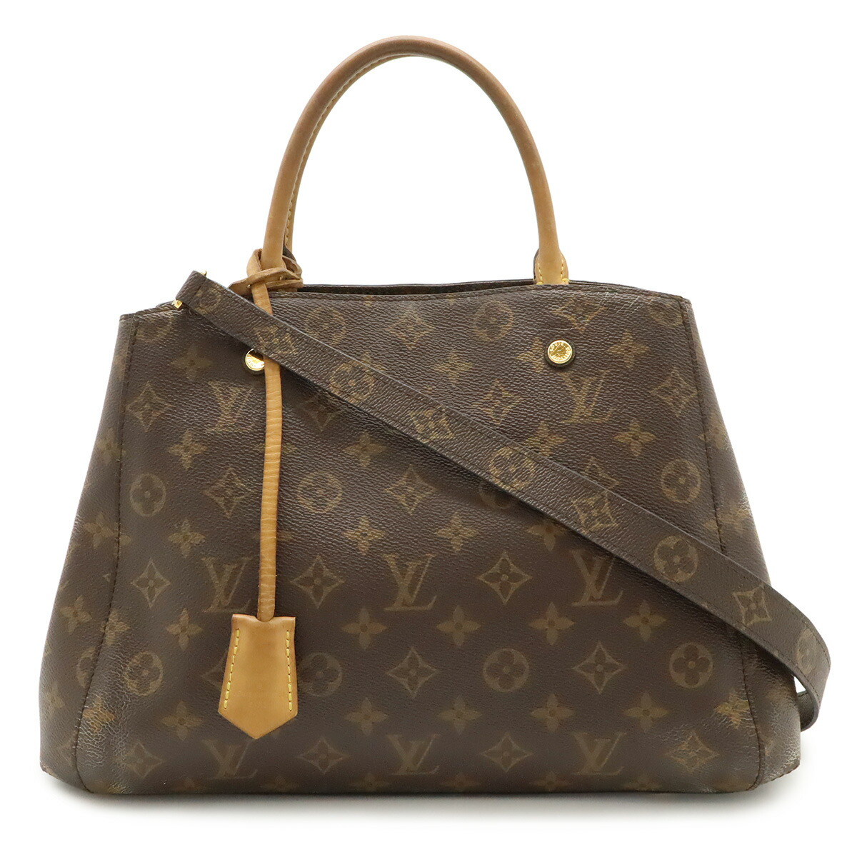 LOUIS VUITTON ルイ ヴィトン モノグラム モンテーニュMM ハンドバック 2WAY ショルダーバッグ 曲がった掛け M41056 【中古】