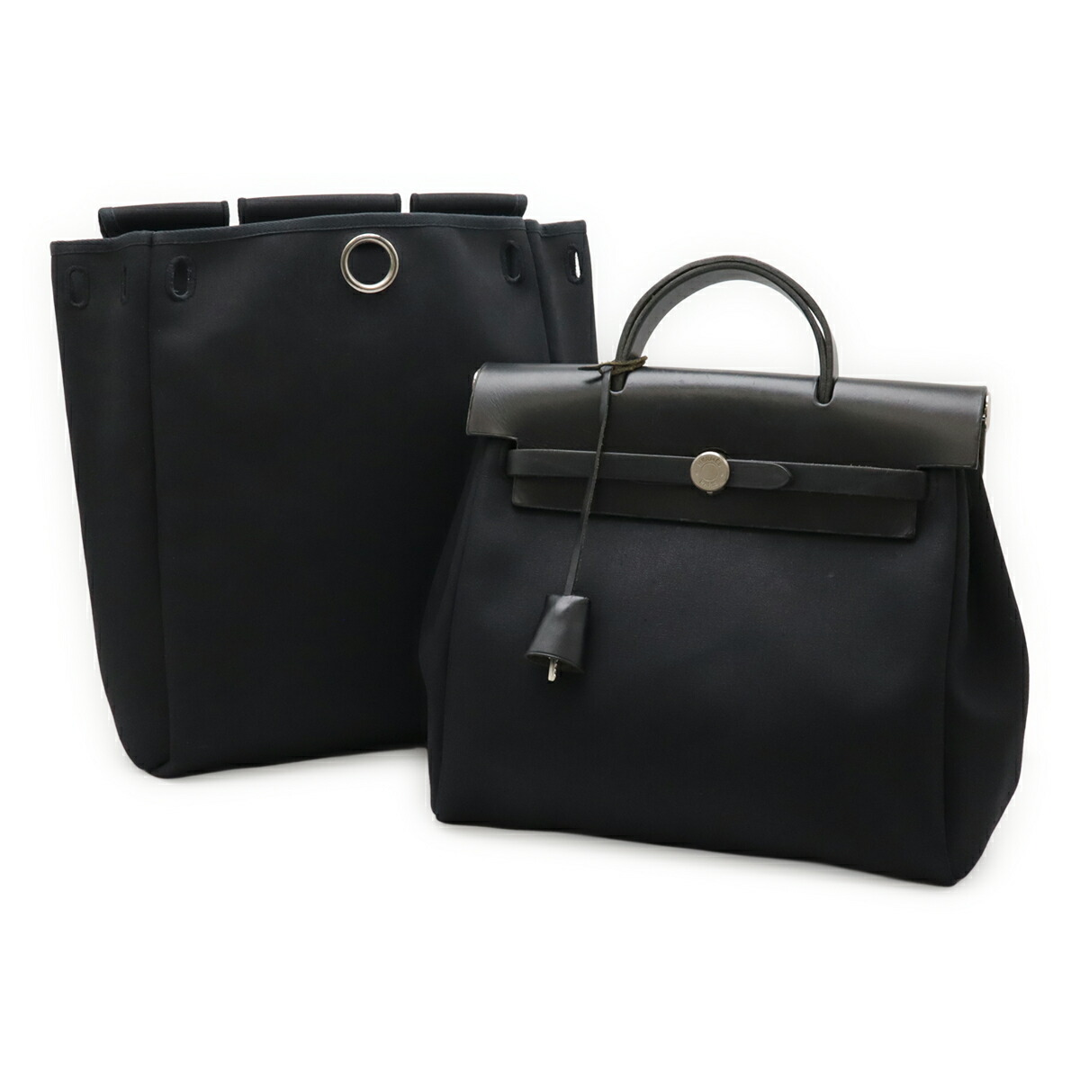 エルメス☆エールリュック☆PM縦長換えバッグ☆良品 エルメス HERMES エールバッグジップアド・PM Y刻 ブルー