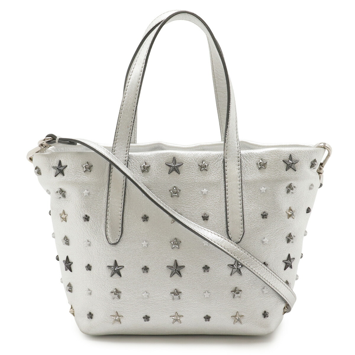 jimmy choo ジミーチュウ　　ショルダーバッグ　スター　星　シルバー 楽天市場】JIMMY CHOO ジミーチュウ スタースタッズ 星 スカイ バッグ